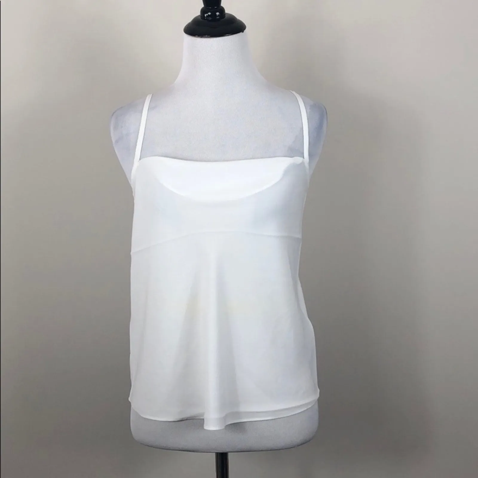 TopShop Tank Top Cowl Neck White Camisole - Image 4