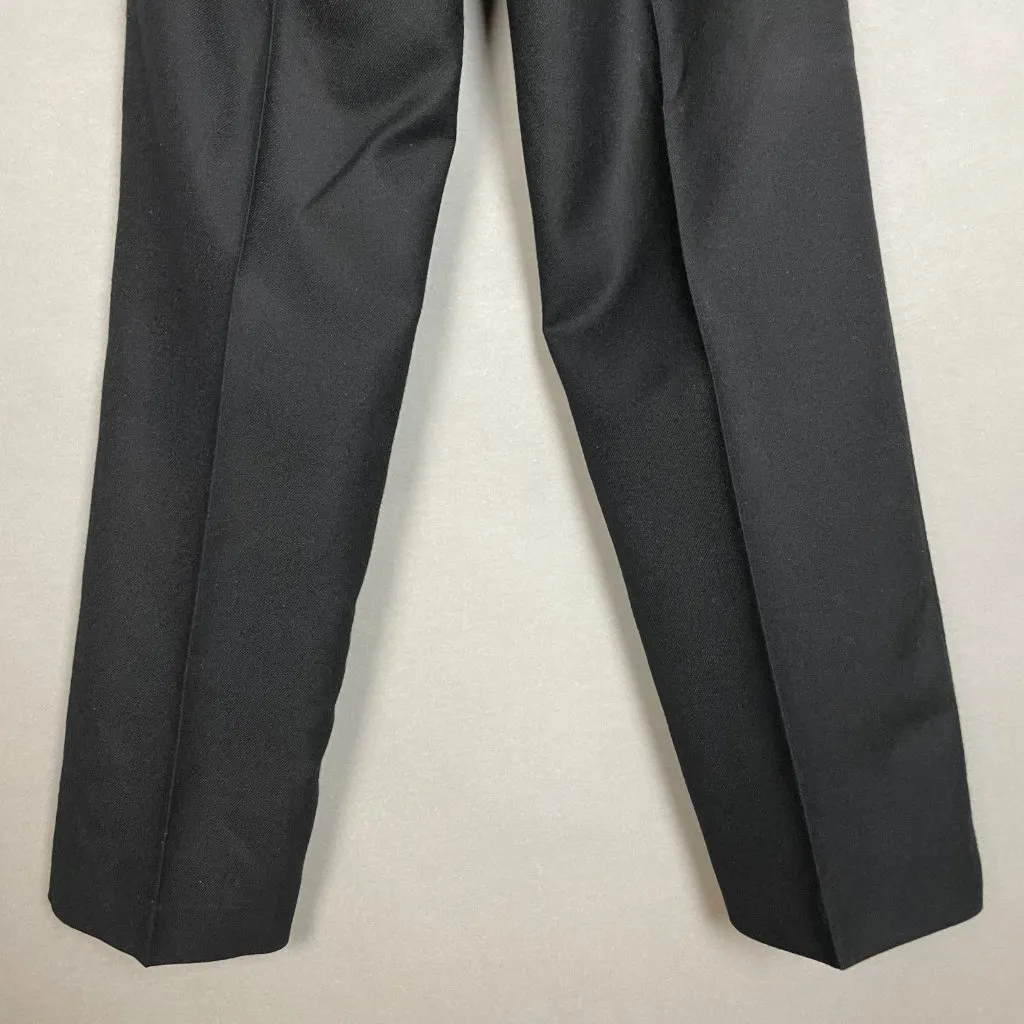 Vintage Georgio Saint Angelo Wool Slacks Pants Black Retro‎ Professional Classic Size 4 - Image 6