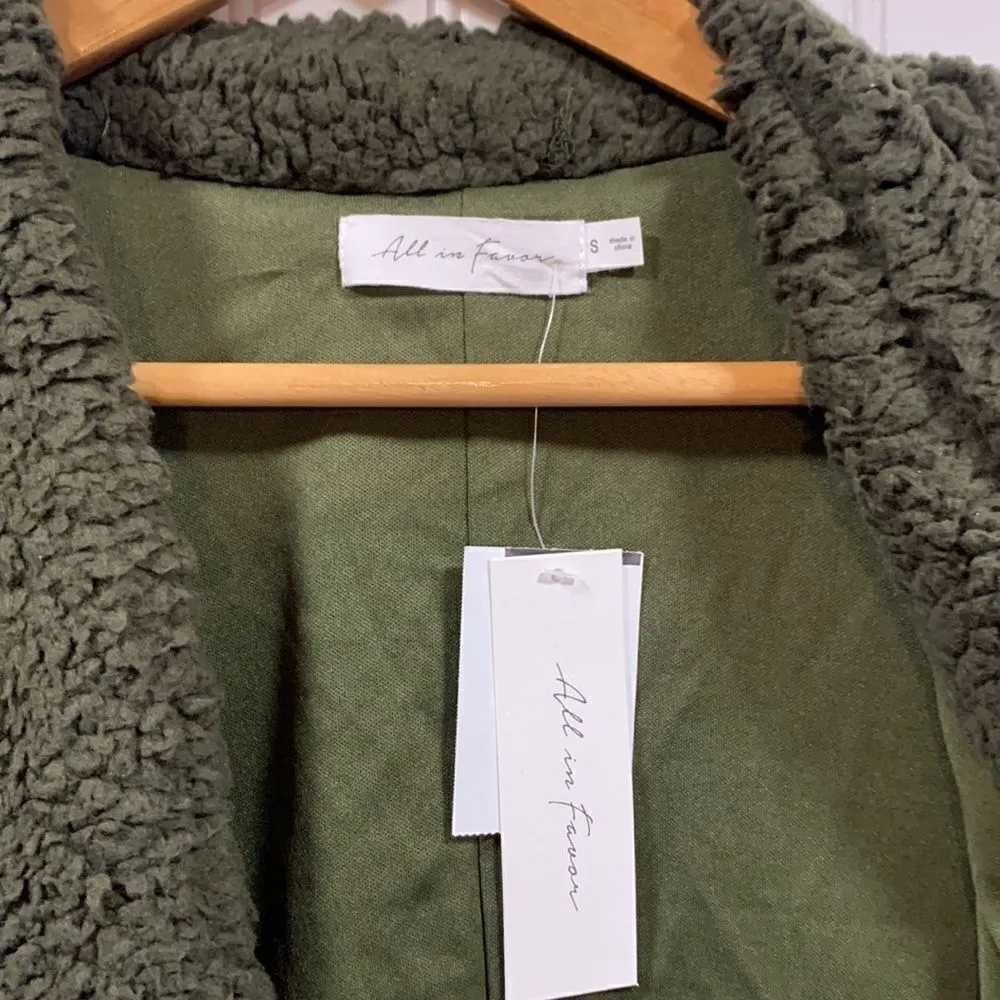 All in Favor Sherpa olive green jacket - Image 2