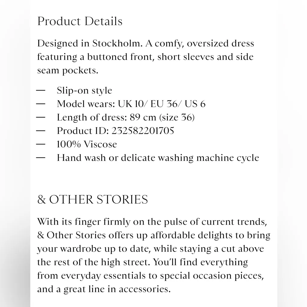 STOCKHOLM ATELIER & OTHER STORIES Oversized Shirt Dress Size Medium Black - Image 8