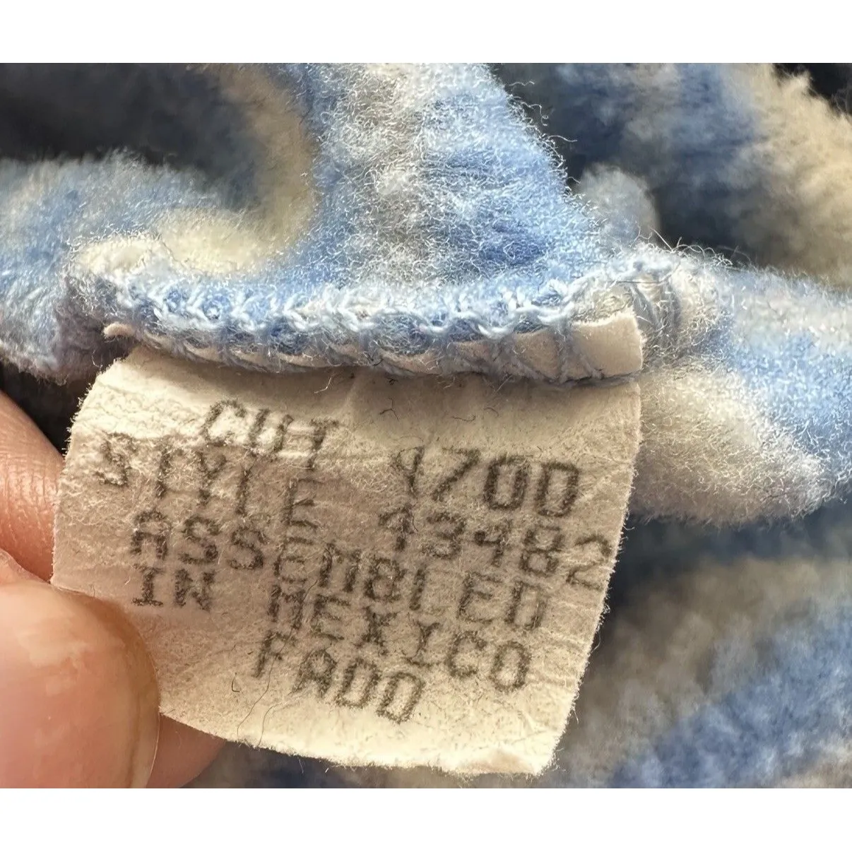 Patagonia CAPILENE VTG M 1/4 Zip Pullover Women's Blue Striped Fleece Sweater - Image 6