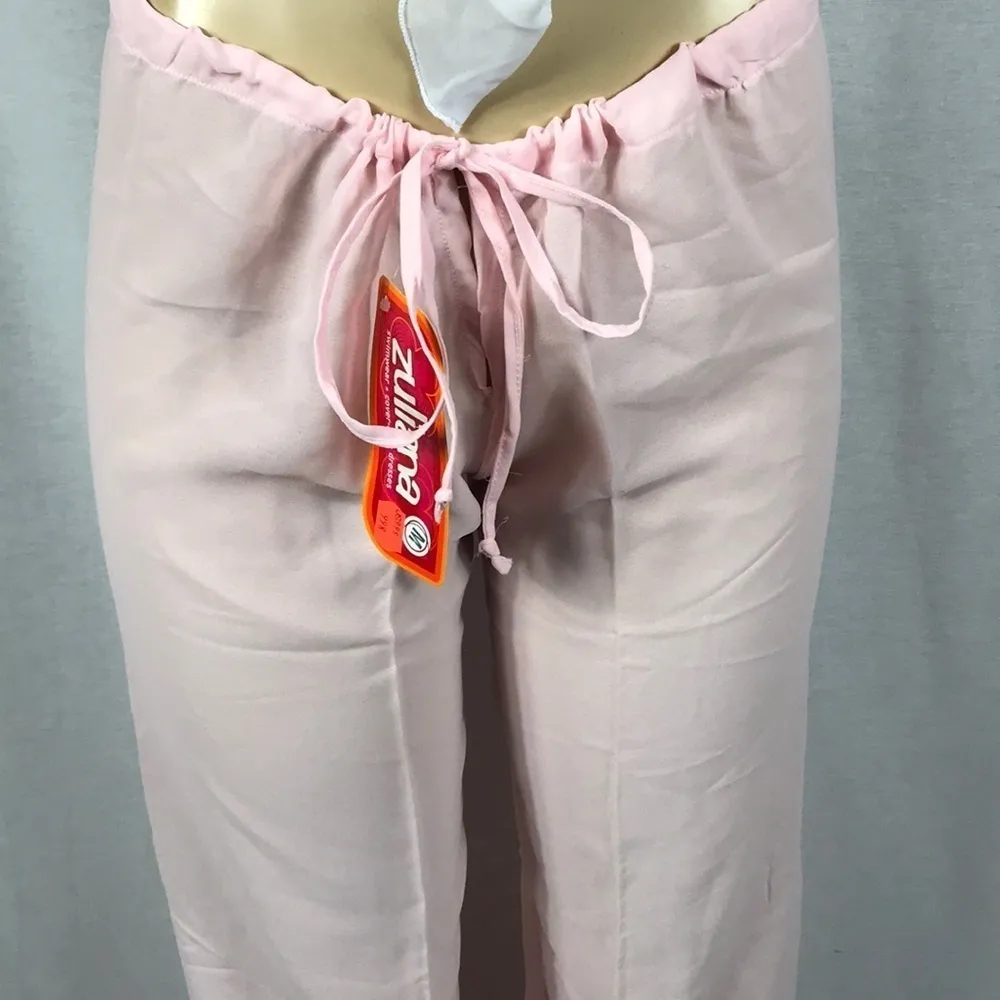 Zuliana Size Medium Light Pink Beach Pants With Waist Tie. New With Tags - Image 2