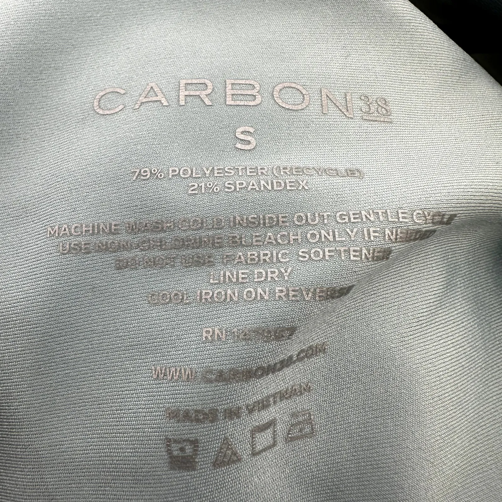 Carbon38 Metallic Camo Leggings 7/8 Athletic Workout Gym Yoga Blue Gray Small - Image 3