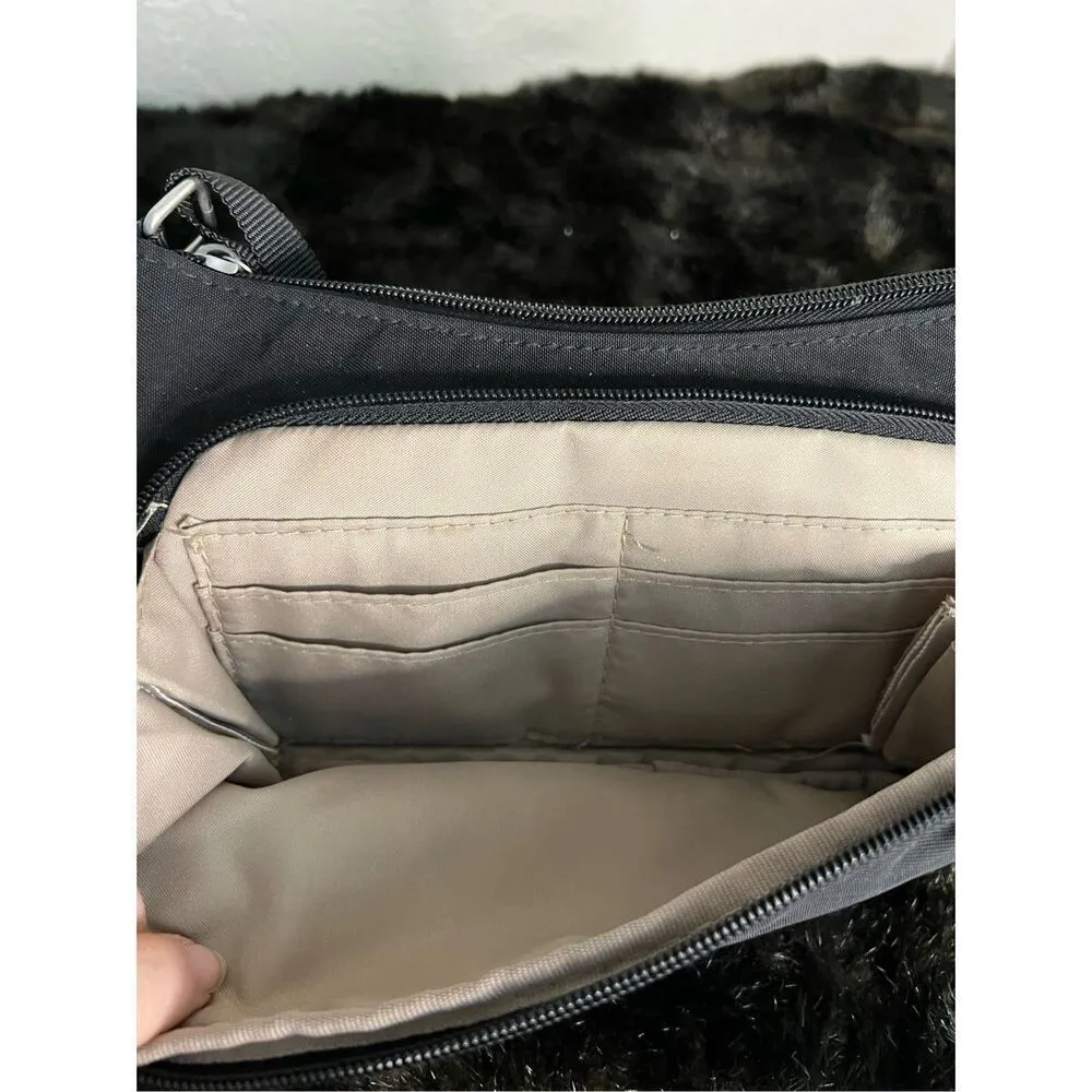 Baggallini Black Multi Pocket Compartment Adjustable Strap Crossbody Bag Small - Image 3