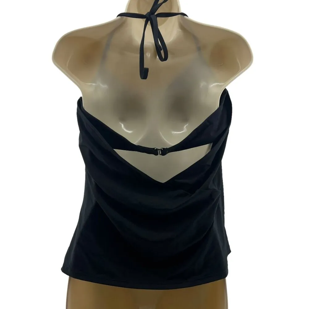 Athleta Hampton Bra Cup Tankini Top Black #798481 38B/C - Image 5