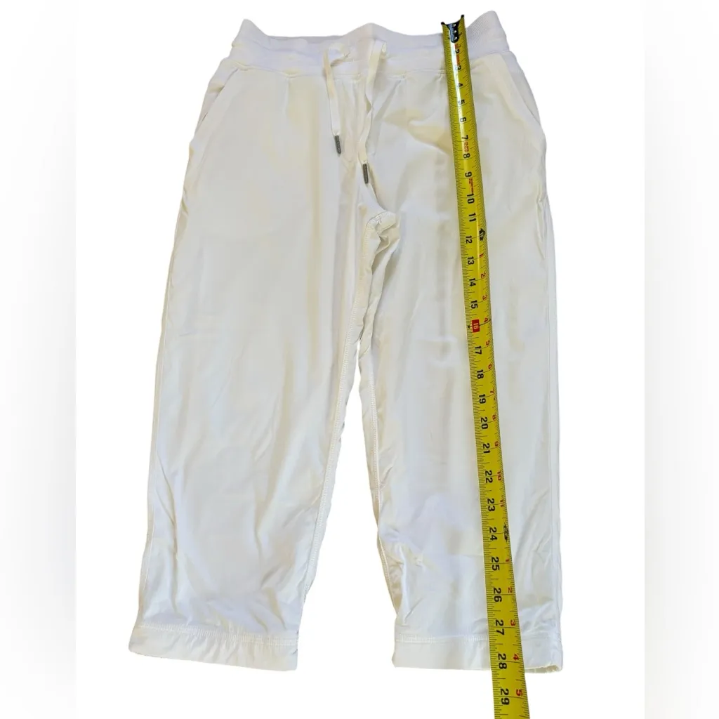 Lululemon Dance Studio Crop Pants Womens Size 4 White Pull On - Image 9