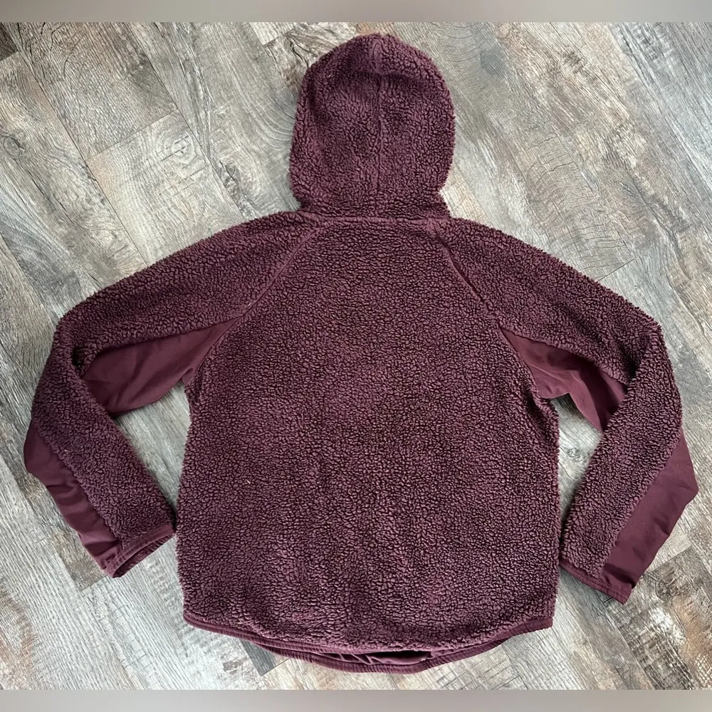 Nike Women’s Maroon Fleece Sherpa Pullover Sweatshirt - Image 6