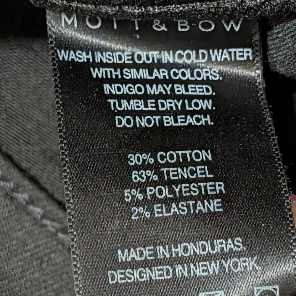 Mott & Bow Jeans Womens 31 x 28 Black High Rise Skinny Bond Pants Slimming - Image 6