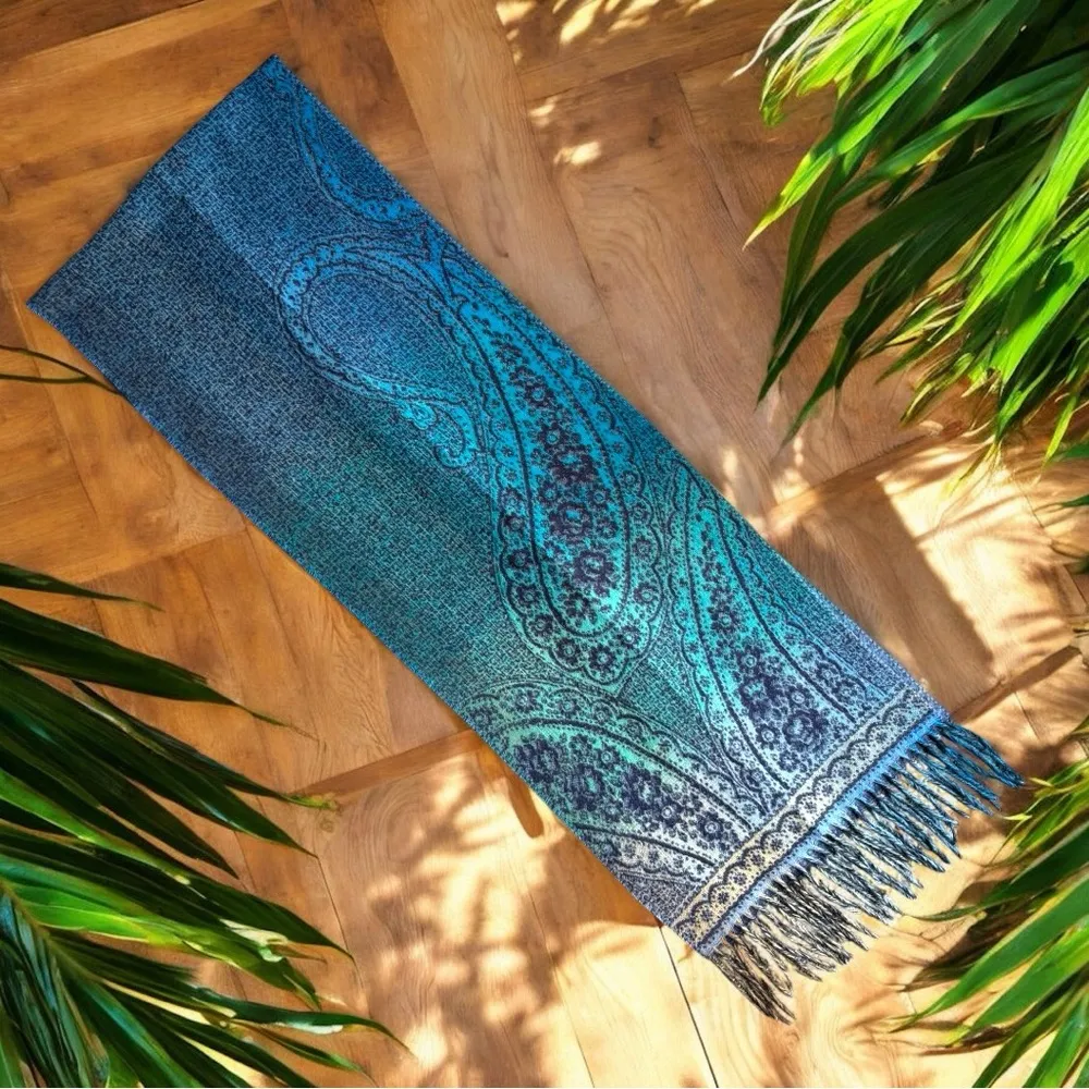 V. FRASS Cashmink Paisley Scarf - Made in Germany - Image 2