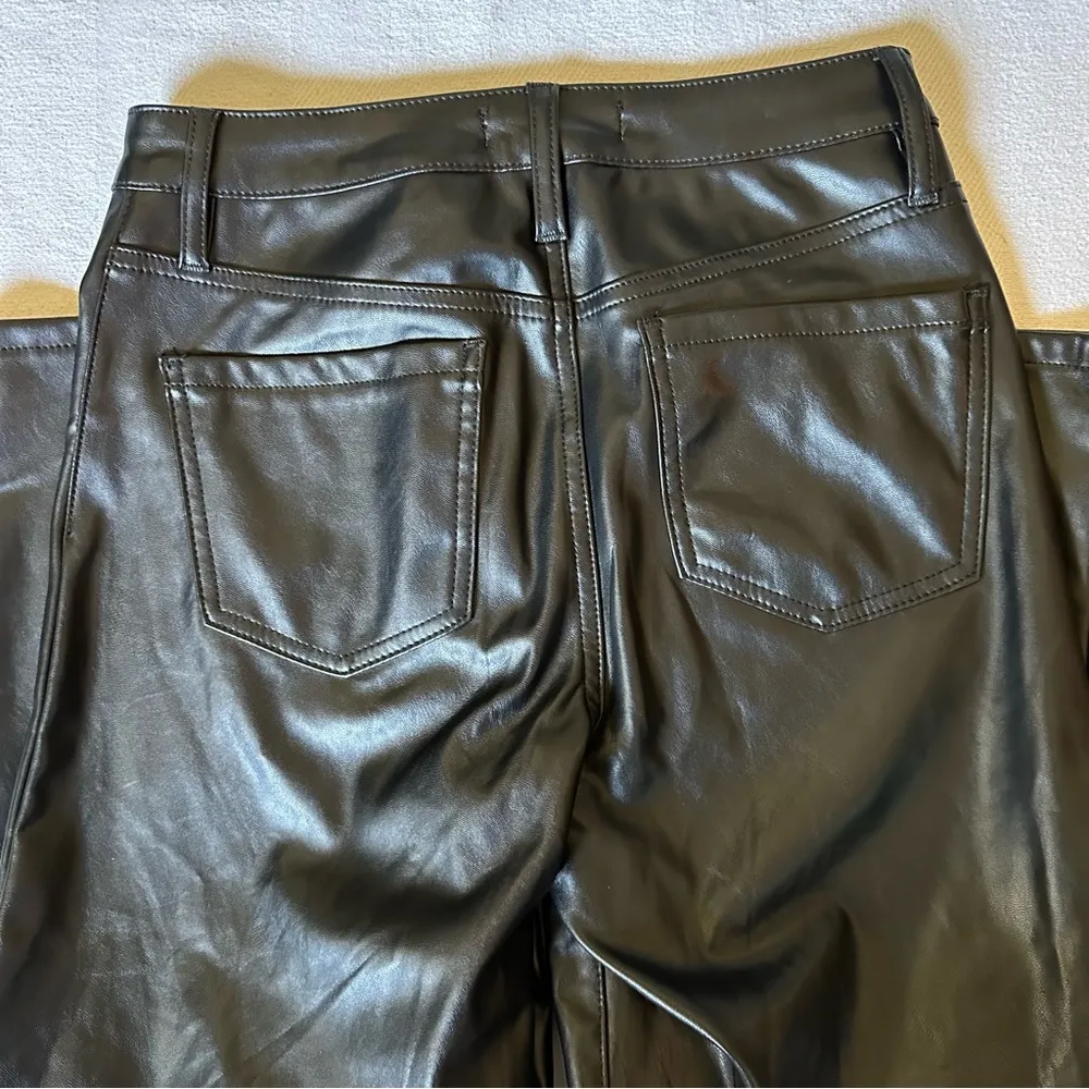 Dollhouse  black faux leather cropped wide leg pants women’s size 5/6 - Image 8