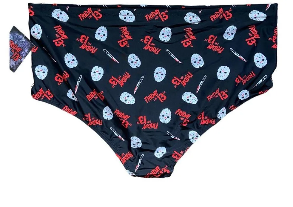 Warner Bros. Friday The 13th Women’s Mesh High Waisted Swim Bottoms Size 4XL NWT - Image 3