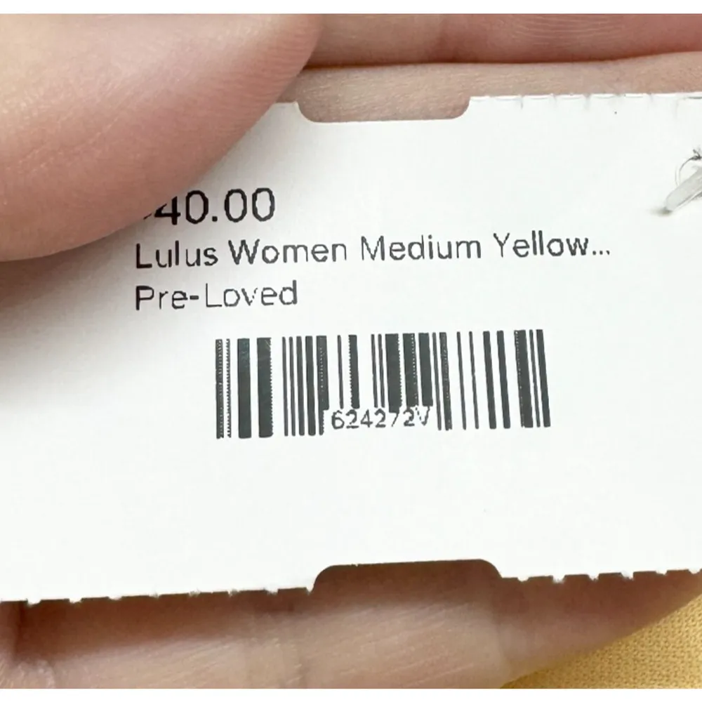 Lulus Dress Women Medium Love Poem Canary Yellow Lace Overlay Sleeveless Mini - Image 3