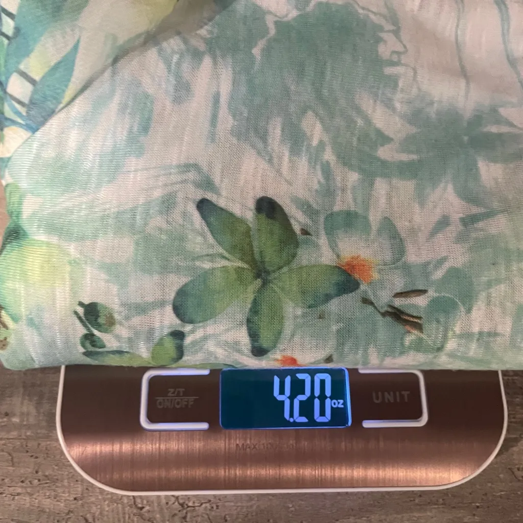 Womens Rhinestone Tropical Vacay Blouse Chiffon Sleeves Pullover T - Image 9