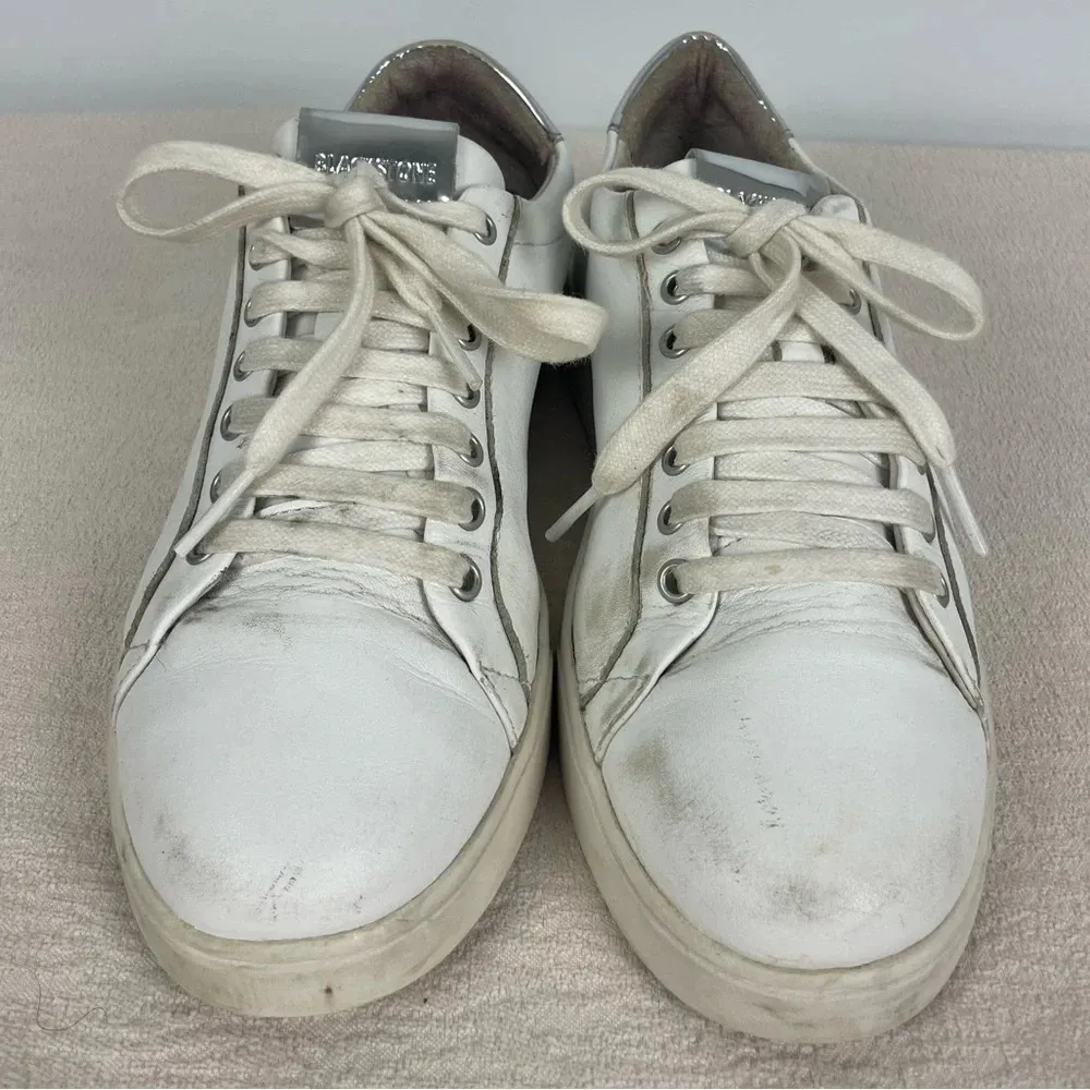 Blackstone White RL90 Low Top Sneaker‎ with Silver Accents Size 8 - Image 2