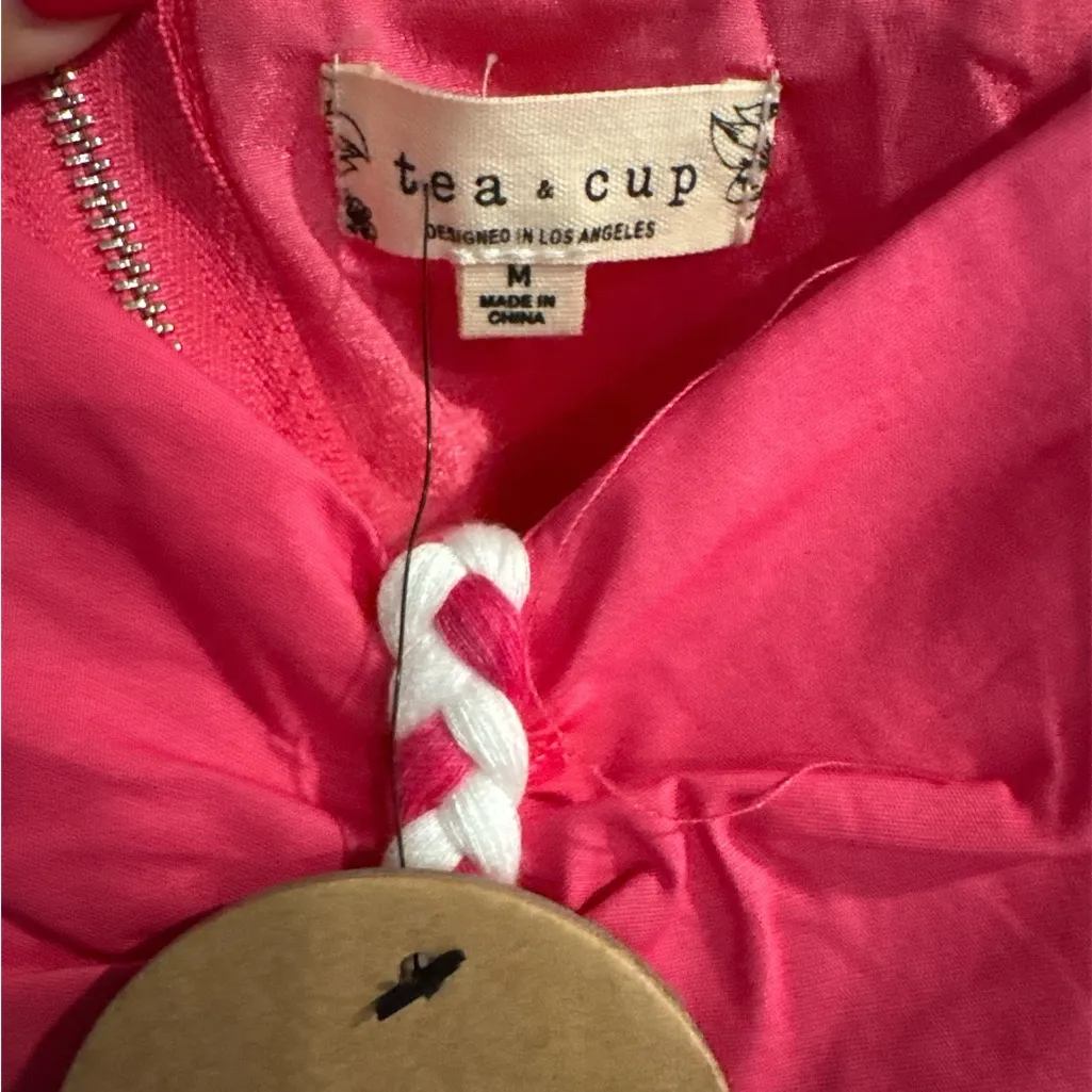Tea n Cup Vibrant Pink 2 piece set with Braided Accent size M Size M - Image 4