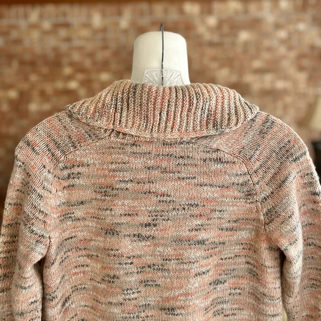 J. Jill Pure Jill Tunic Sweater Cowl Neck Peach Grey Split Hem XSP Oversized Gray Size undefined - Image 10