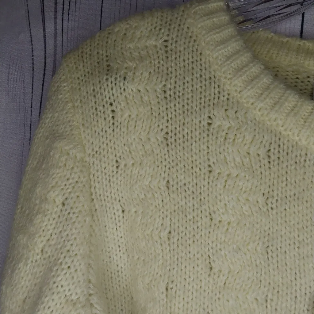 Freshman 1996 Cropped Floral Snap Cardigan Women's Boho Sweater Yellow Size XS - Image 6