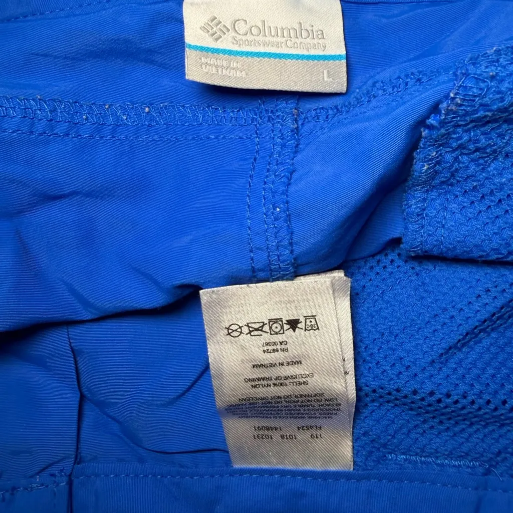 Columbia PFG Active Shorts Women Size Large Blue Pockets Elastic Waist Fishing - Image 6