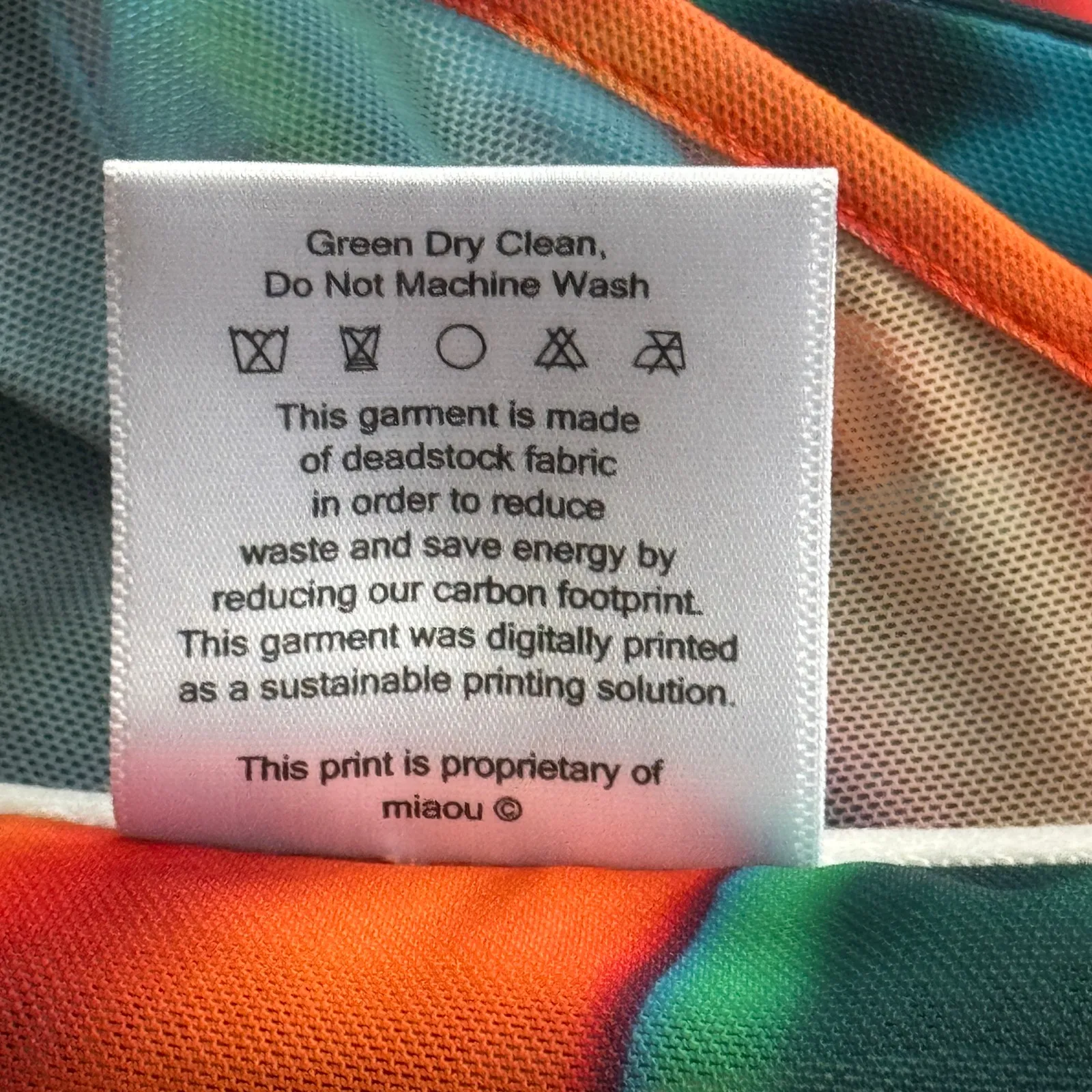 Miaou Tati Mesh Tie Top Thermal Orange Multicolor Size Medium‎ NWT - Image 11