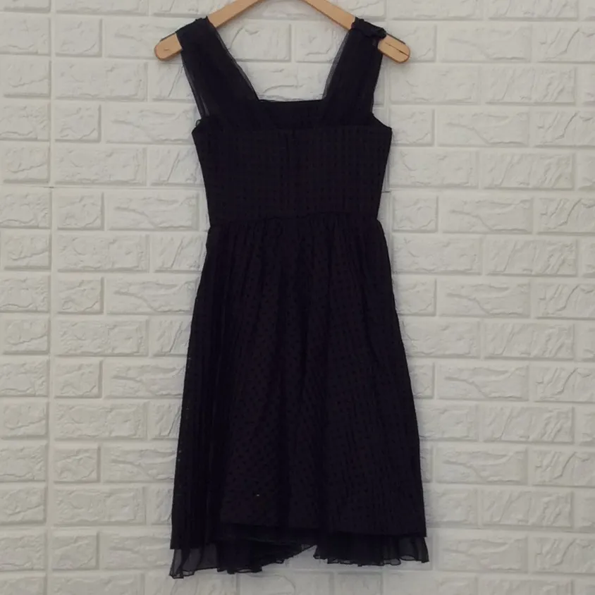 Anthropologie Girls from Savoy fit and flare plaid look‎ dress w/ chiffon straps - Image 5