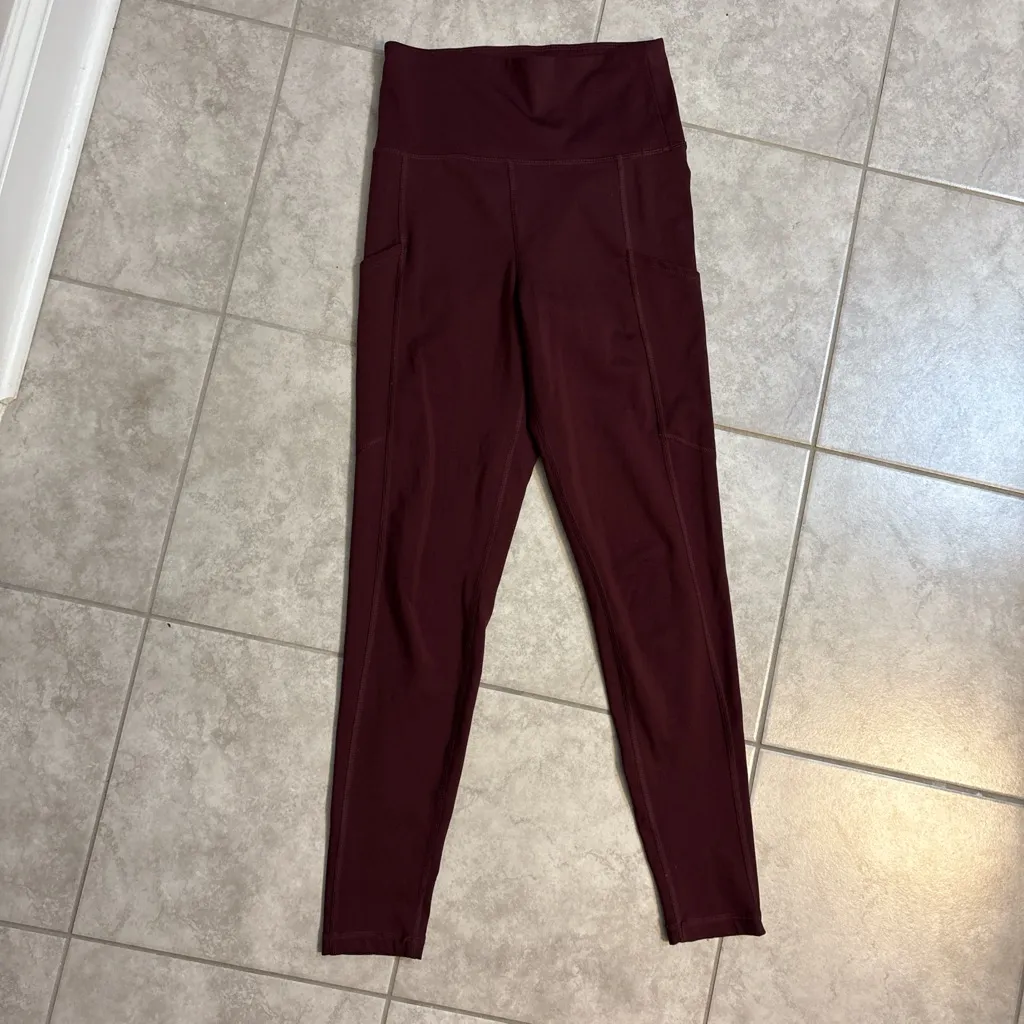 American Eagle Outfitters Maroon Leggings - Image 2