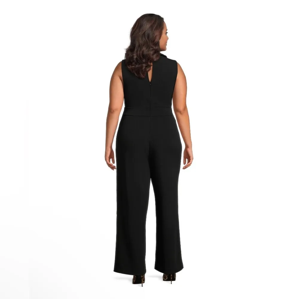 NO BOUNDARIES Womens Jumpsuit Size 3X 23-25 Juniors Sleeveless Black NWOT - Image 3