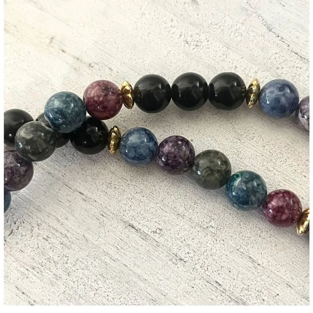 Speckled stone beaded necklace - Image 6