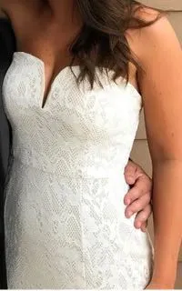 Cream Lace Gown White Size L - Image 2