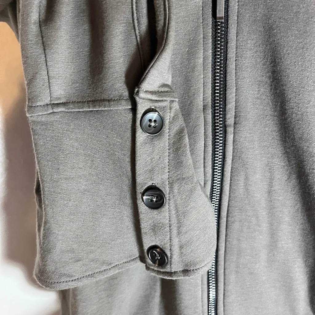 NWT Ian & Co. The Everywhere Hoodie Charcoal Women's Zip - Image 4