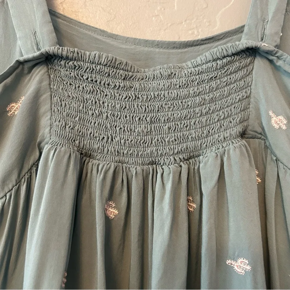 Copper Key sage green sleeveless dress with cactus print size large - Image 13