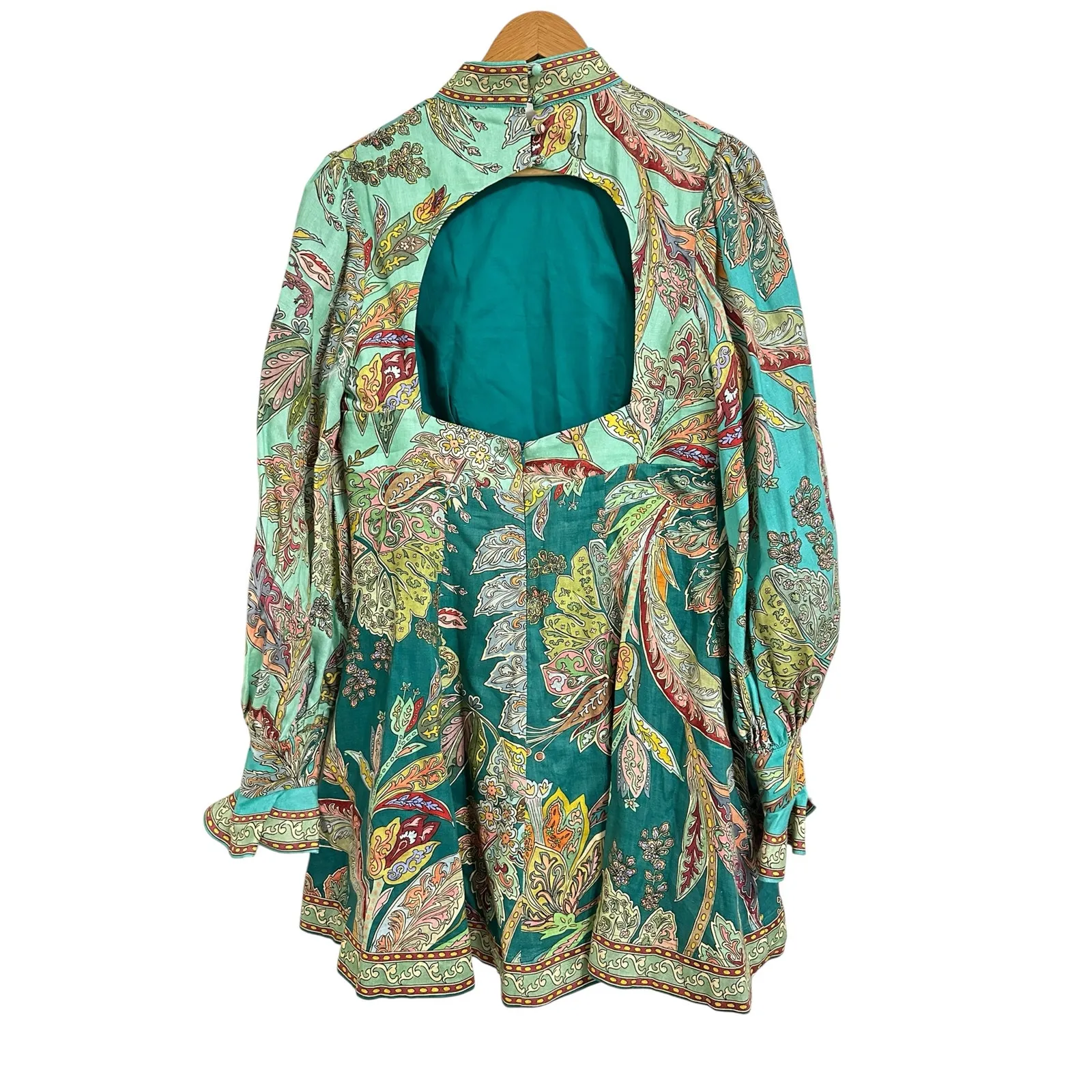 Alemais Franca‎ Mini open back linen Dress size 10 $609 Blue - Image 9