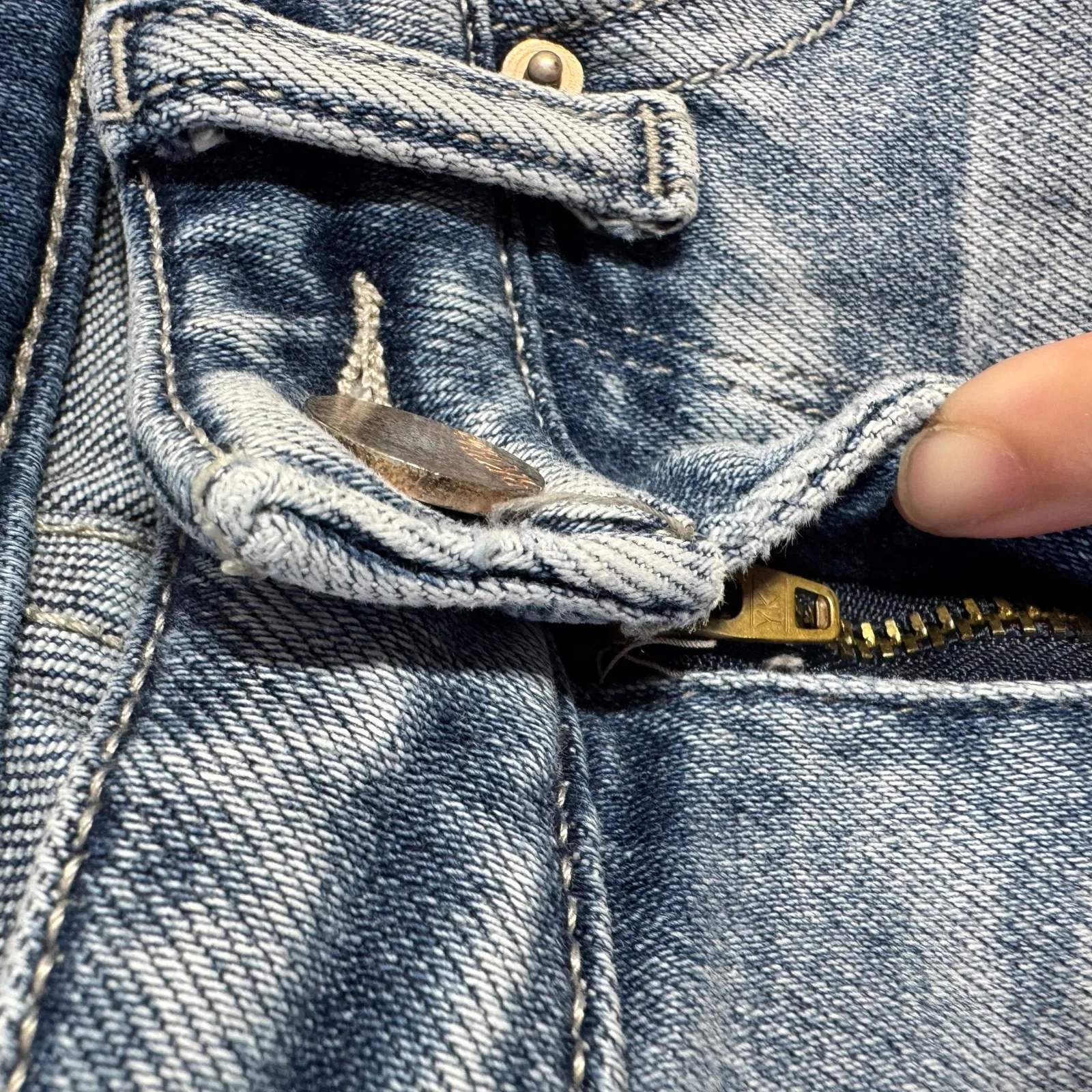 Buckle BKE Stella Low Rise Bootcut Denim Jean Womens 25 Blue Y2K Western Boho - Image 8