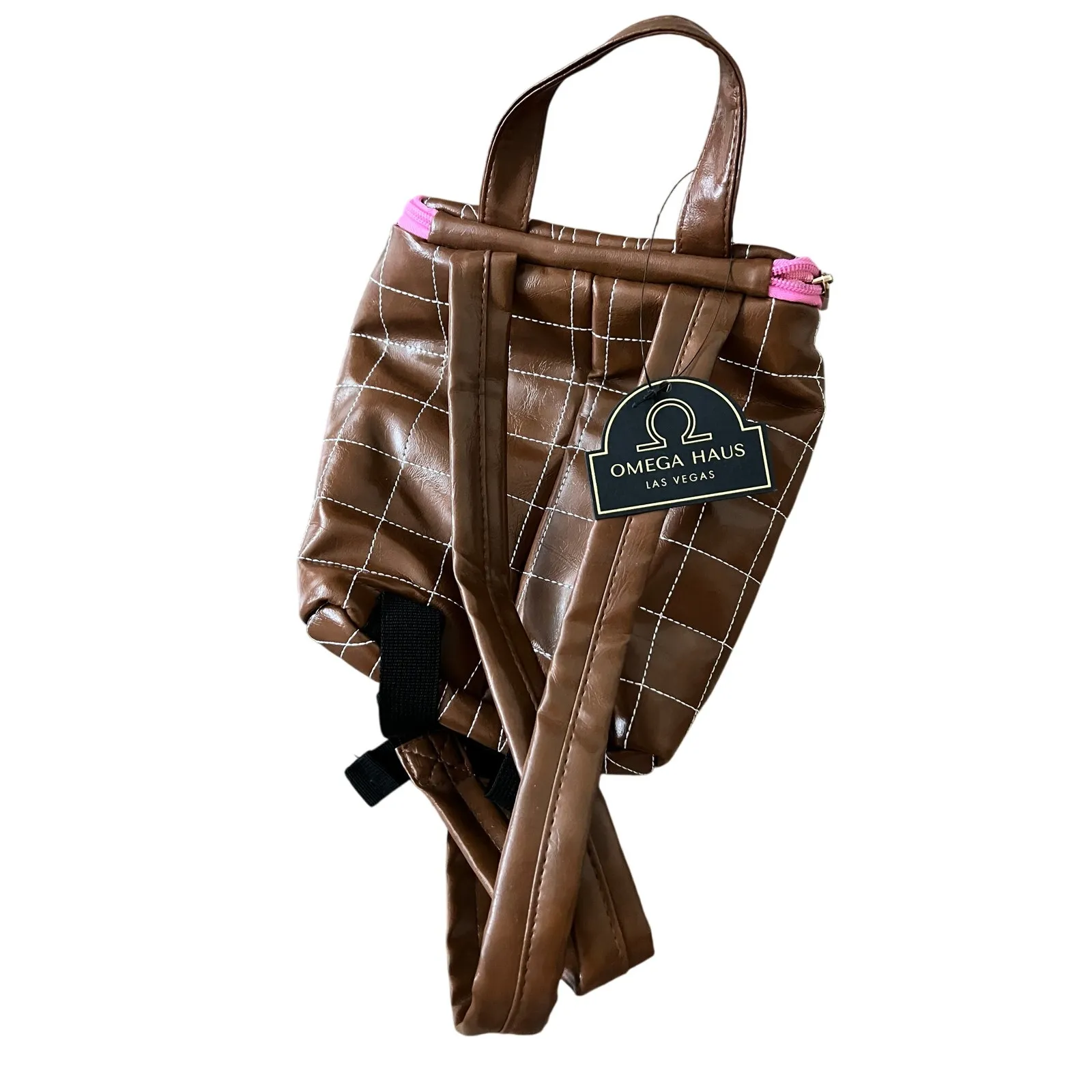 NWT New Meow Wolf Omega Mart Ham Backpack Artsy Bag Purse 3D Whimsy Brown - Image 5