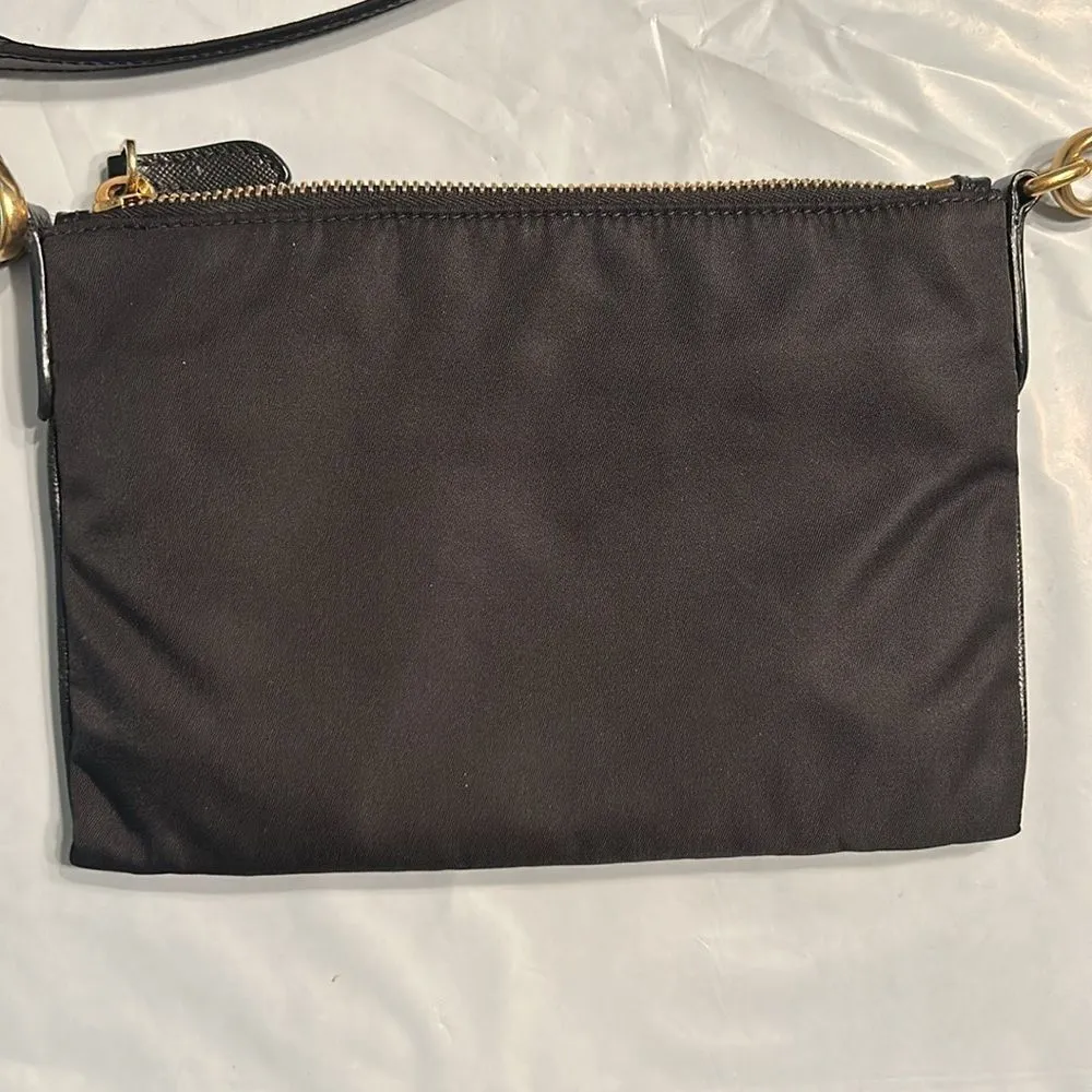 Authentic Black Prada Nylon/Leather Crossbody Bag - Image 3