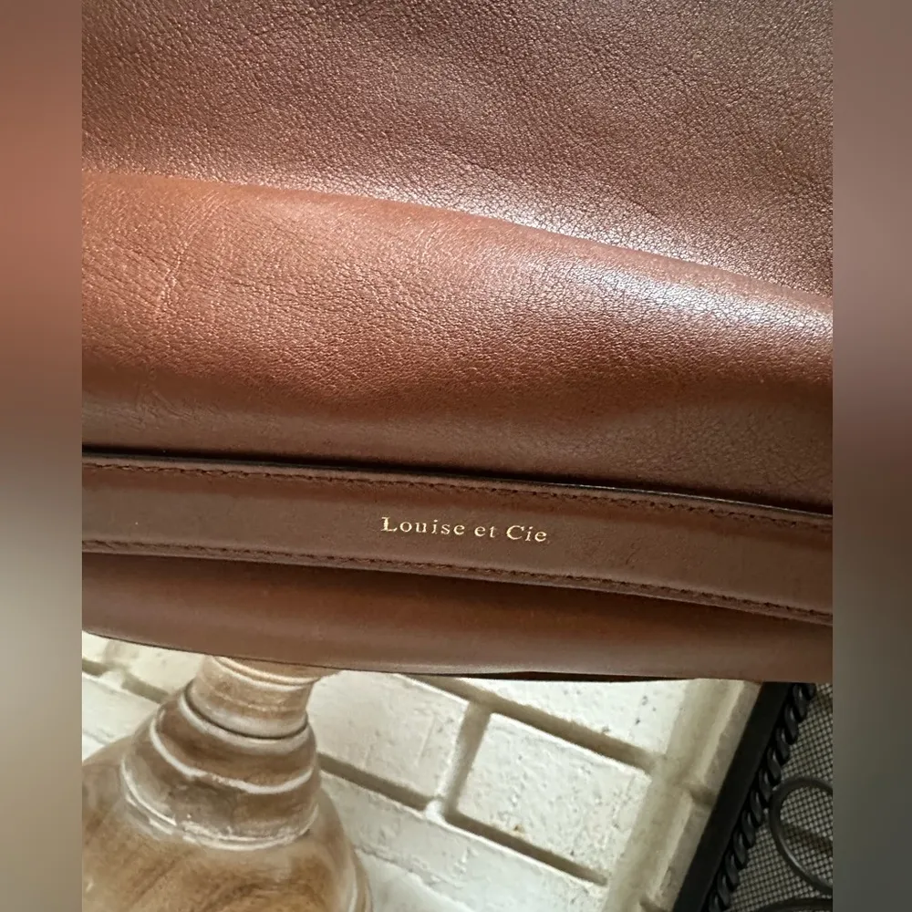 Elay hobo Handbag Large Penny Brown Leather Purse Handbag Tote - Image 2