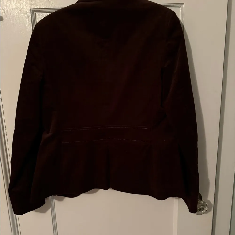 Talbots Women's 4 Button Blazer Jacket Size 4 Dark Brown Corduroy - Image 6