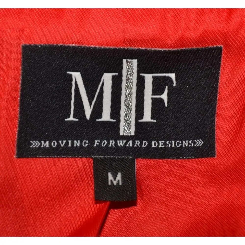 Moving Forward Designs STAR Blazer Jacket Size M Red Studded Sequin Statement Size M - Image 10