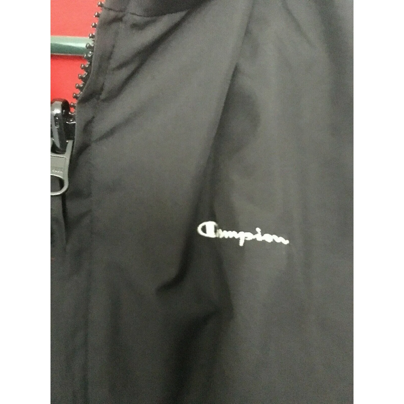 Champion Adult Women's Full Zip Jacket Coat Reversible Size Small Black Red - Image 2