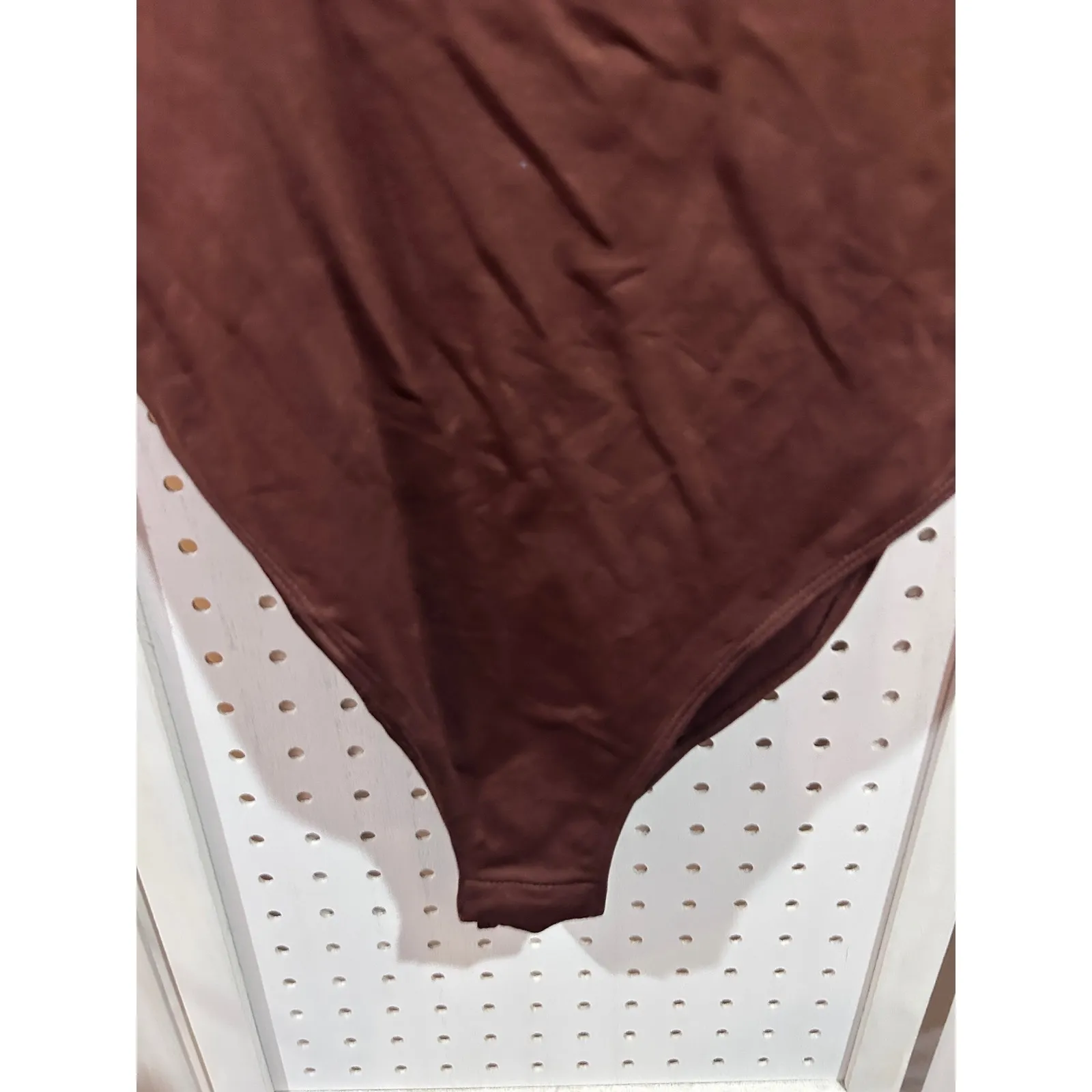 A New Day Brown Scoop Neck One Piece Bodysuit Size Small - Image 3