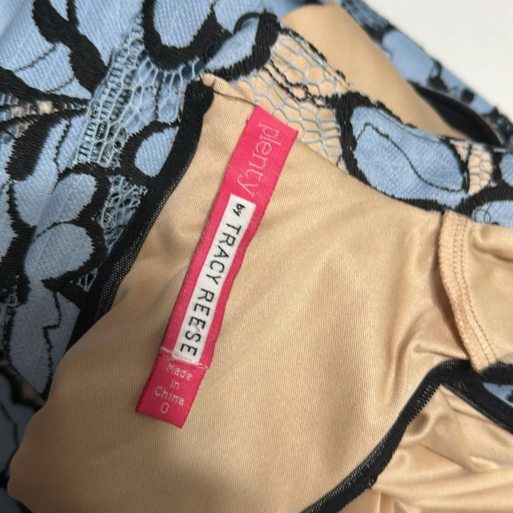 Plenty Tracy Reese Blue and Black Floral Mini Dress - Image 5