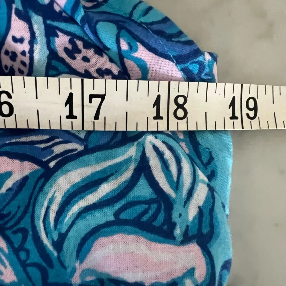 New Lilly Pulitzer Golda Top Amalfi Blue Sound The Sirens blouse Size Small - Image 4