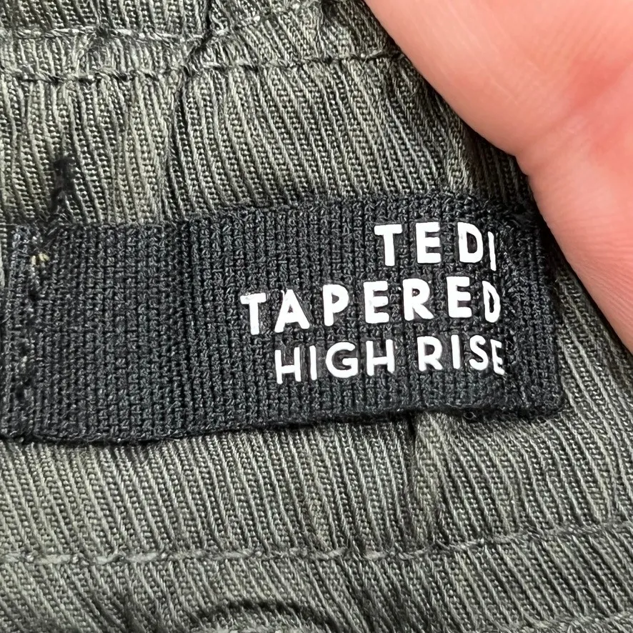 Veronica Beard Womens Tedi Tapered High Rise Pants 27 Green Paperbag Button Fly - Image 11