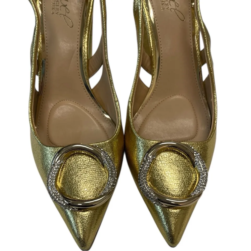 NEW! Badgley Mischka Heels Metallic Gold Heels size 6 - Image 2
