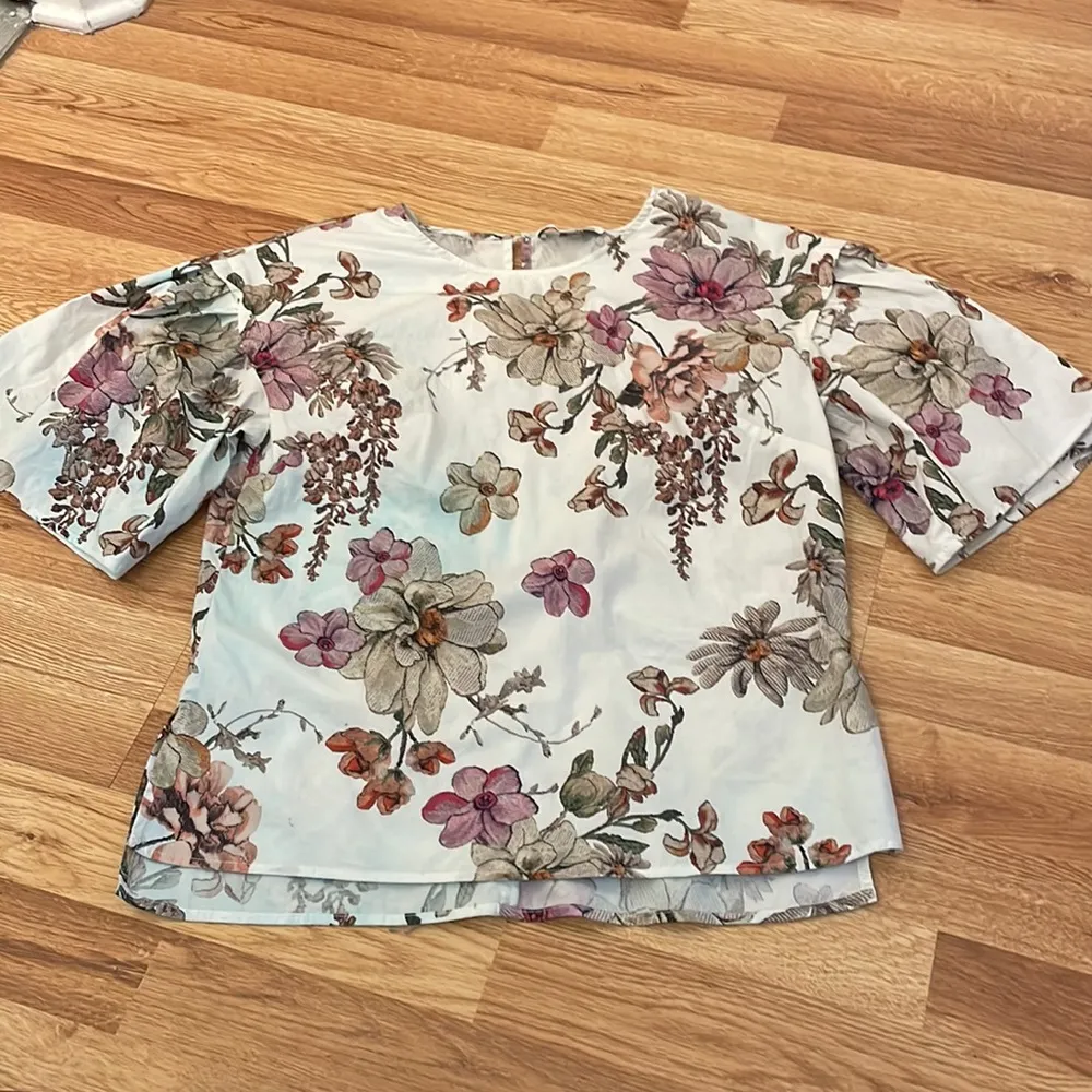 Adam Lippes Collective Floral Top Size 0 - Image 3