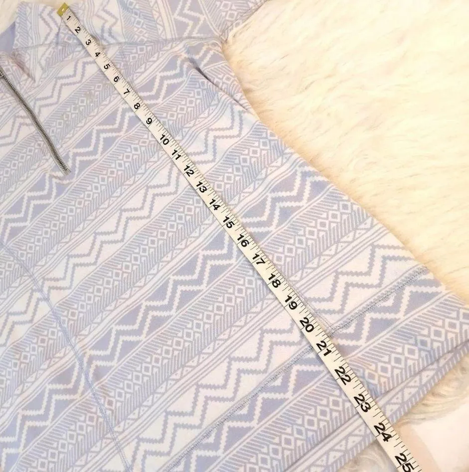 PINK Zig Zag Print Zip Mock Neck Sweater - Image 8