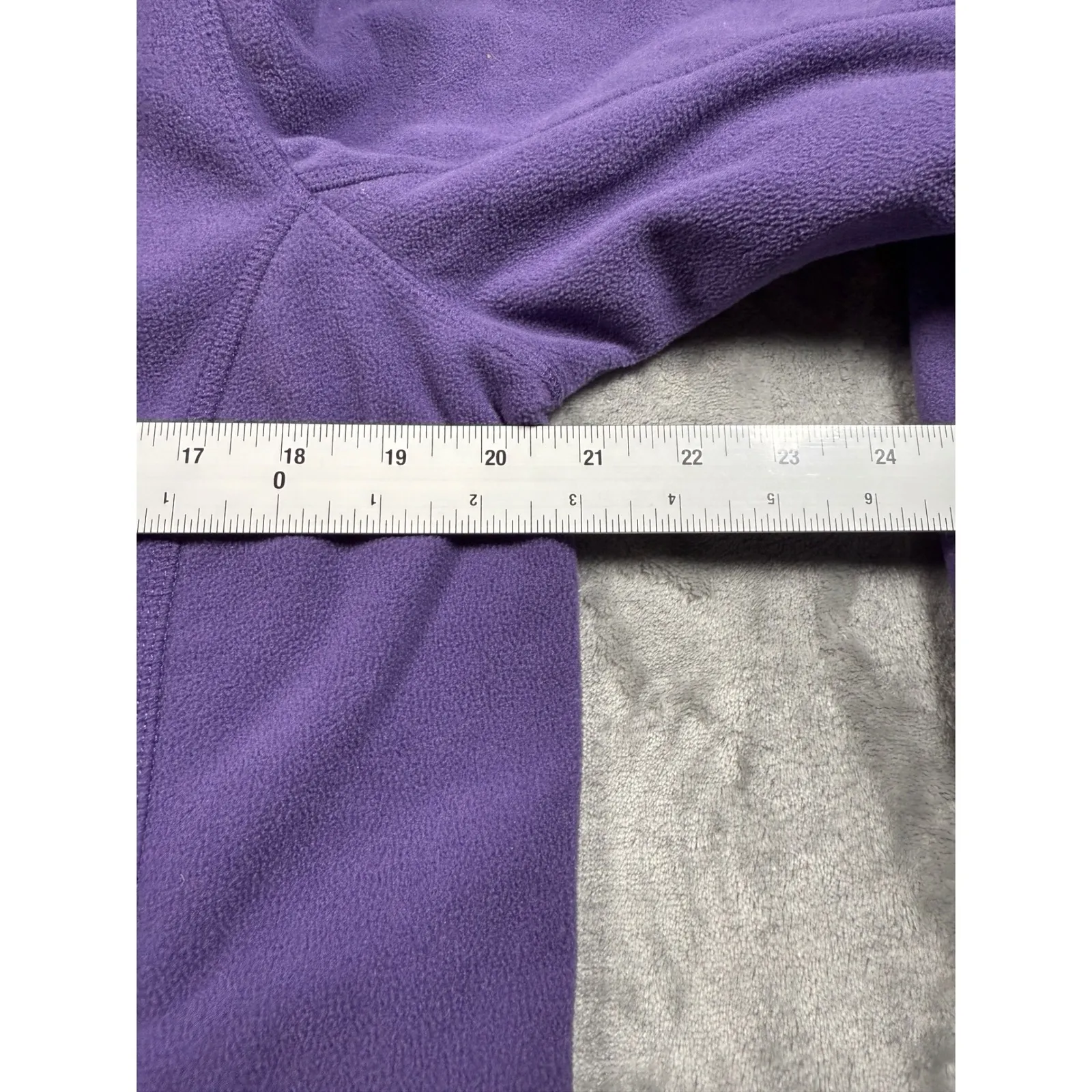 L.L.Bean Womens Purple Fleece Jacket‎ Full Zip Polartec Outdoor Coat L - Image 11