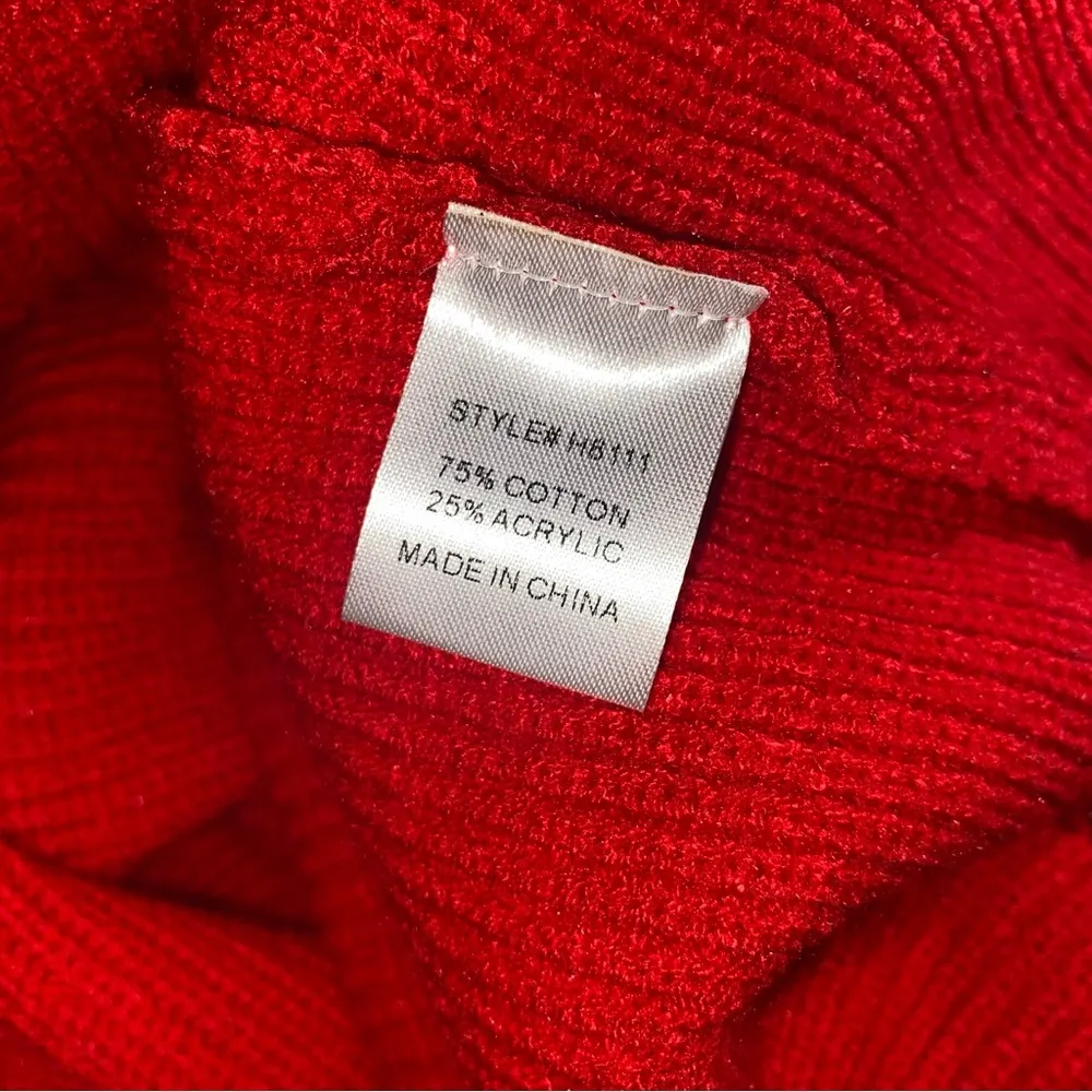 Jodifl Red Turtleneck Sweater Women’s Medium - Image 5