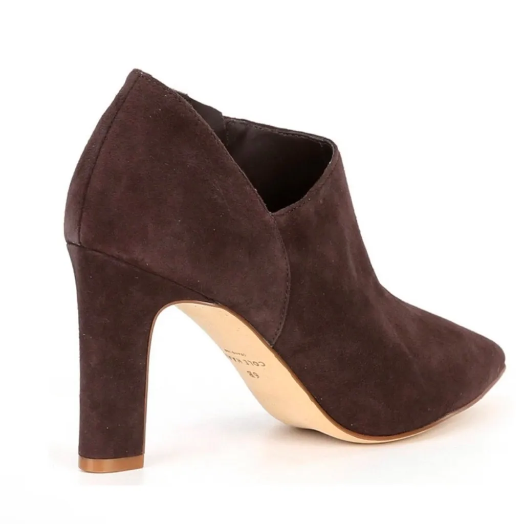 New! Cole Haan Vestry Pointed Toe Booties‎ in Dark Chocolate Suede Sz 8 $150 - Image 3