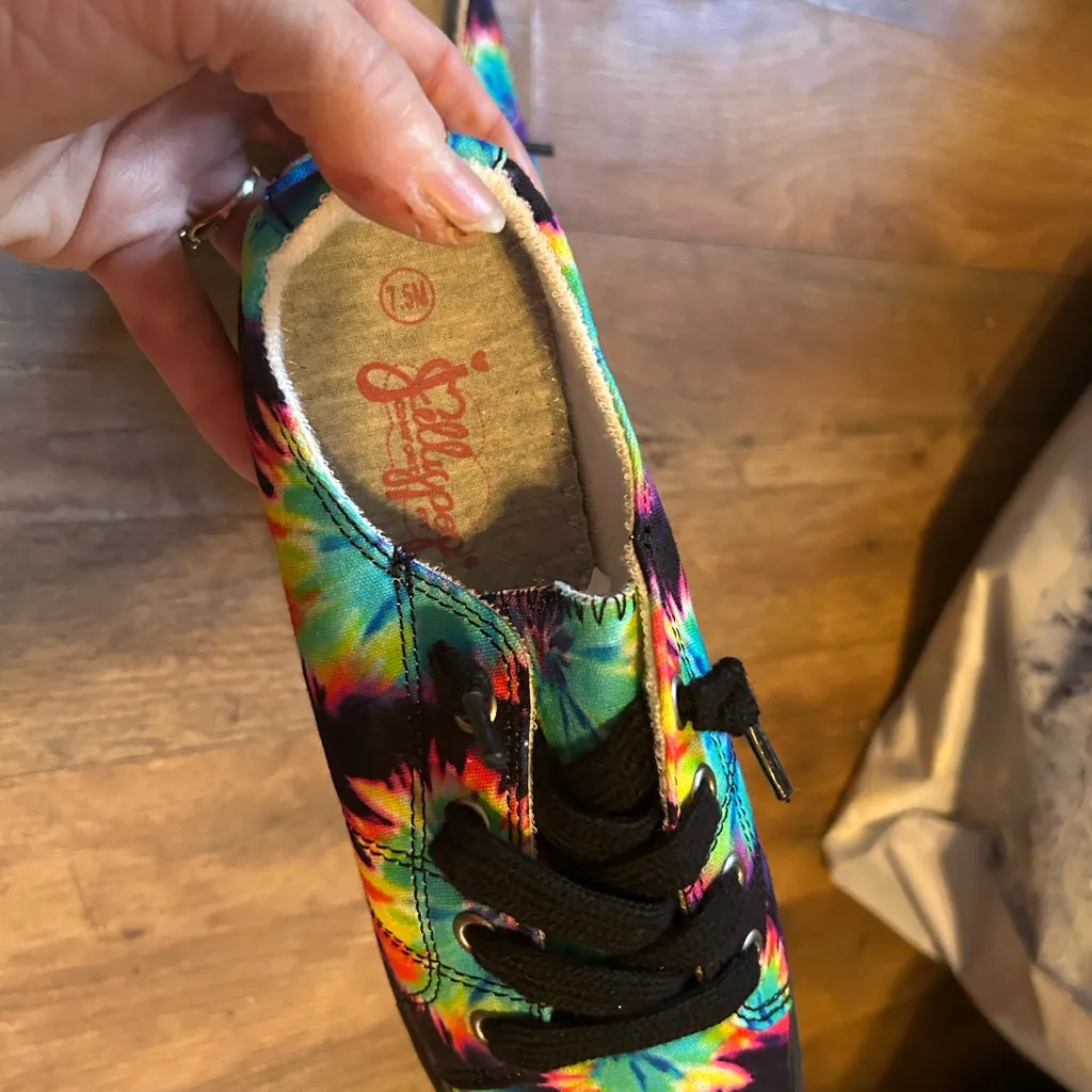 Jelly pop Dallas Tie-Dye canvas Sneakers with black laces size 7.5 new - Image 3