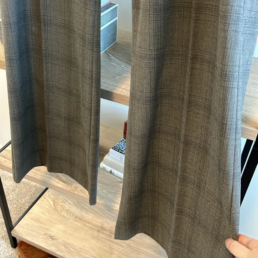 GAP The Trouser Plaid Mid-Rise Wide Leg Dress Pant Trouser, 12 - Image 3